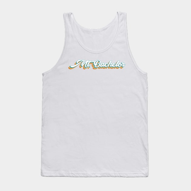 Mt. Bachelor Ski Resort Oregon Retro Lettering Tank Top by KlehmInTime